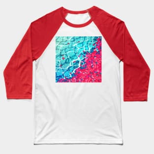 Red roses and petals in the water Baseball T-Shirt